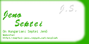 jeno septei business card