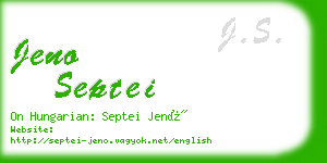 jeno septei business card